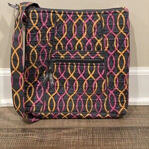 Vera Bradley Jazzy Swirls Hipster Crossbody Shoulder Bag Purse EUC